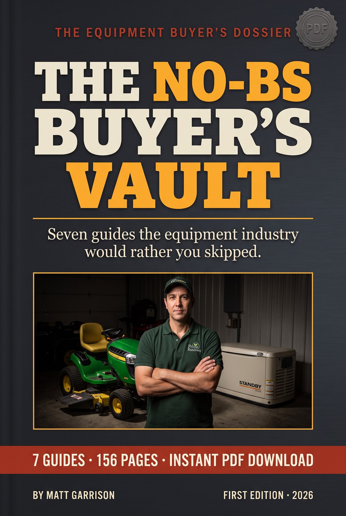 The No-BS Buyer's Vault — the equipment buyer's dossier